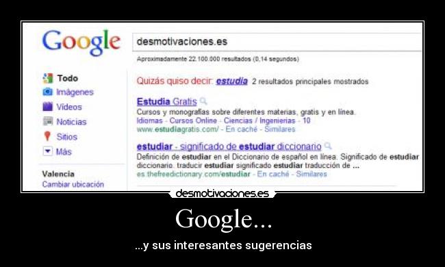 Google... - ...y sus interesantes sugerencias
