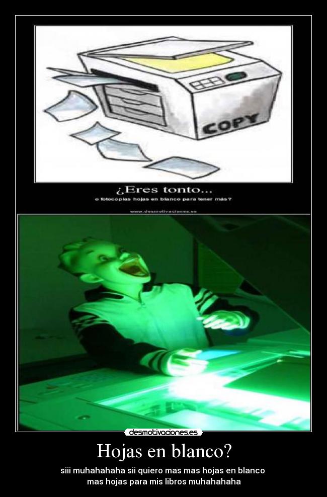 Hojas en blanco? -