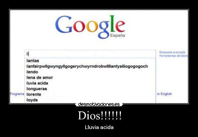 Dios!!!!!! - Lluvia acida