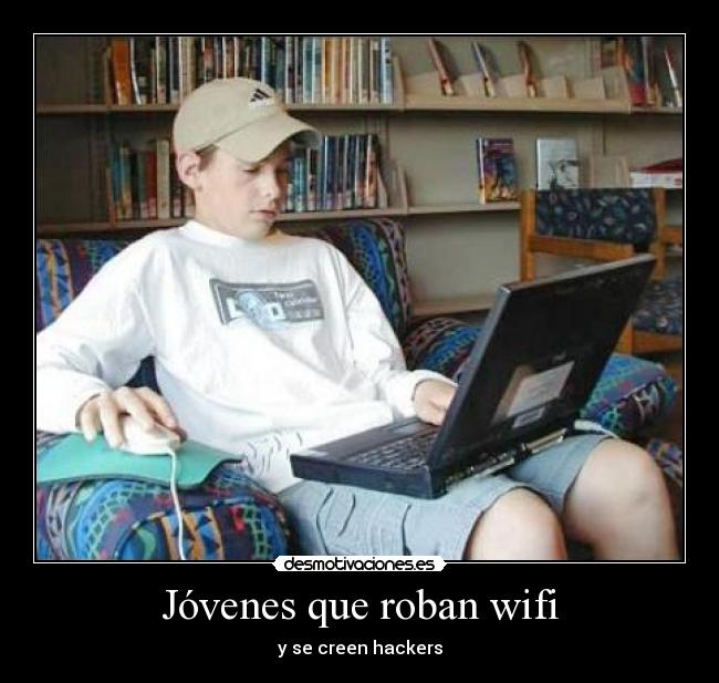 Jóvenes que roban wifi -