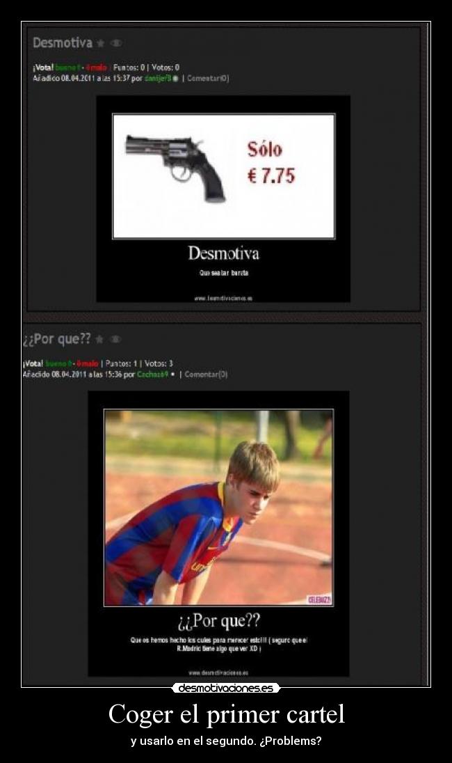 Coger el primer cartel -