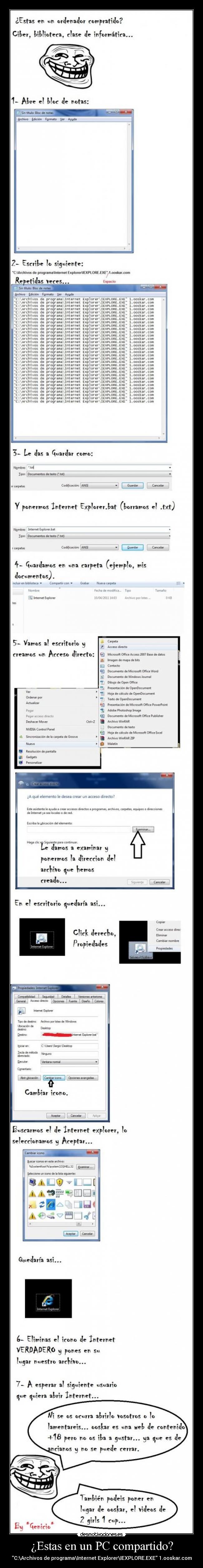 ¿Estas en un PC compartido? - C:\Archivos de programa\Internet Explorer\IEXPLORE.EXE 1.ooskar.com