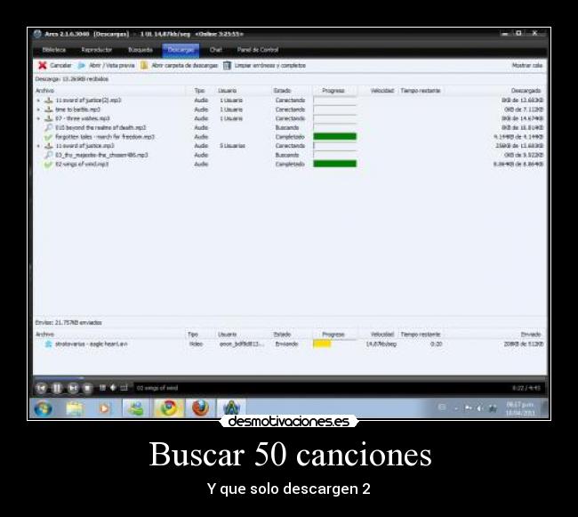 Buscar 50 canciones - Y que solo descargen 2