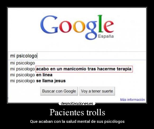 Pacientes trolls -