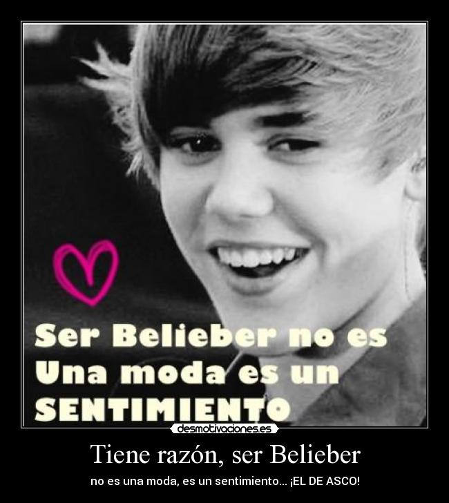 Tiene razón, ser Belieber - 