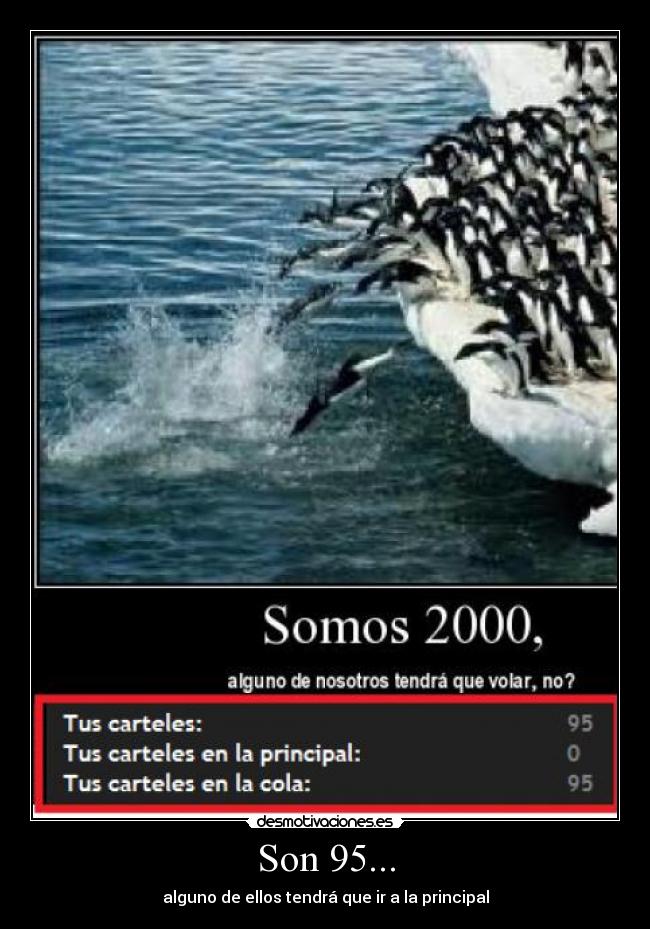 Son 95... - alguno de ellos tendrá que ir a la principal