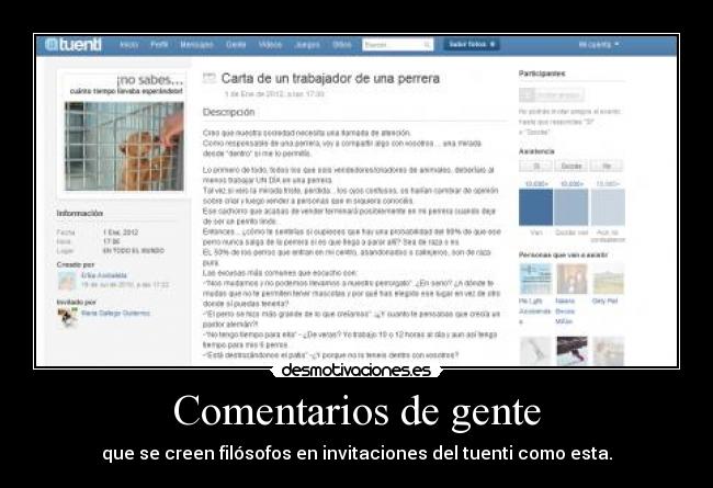 Comentarios de gente -