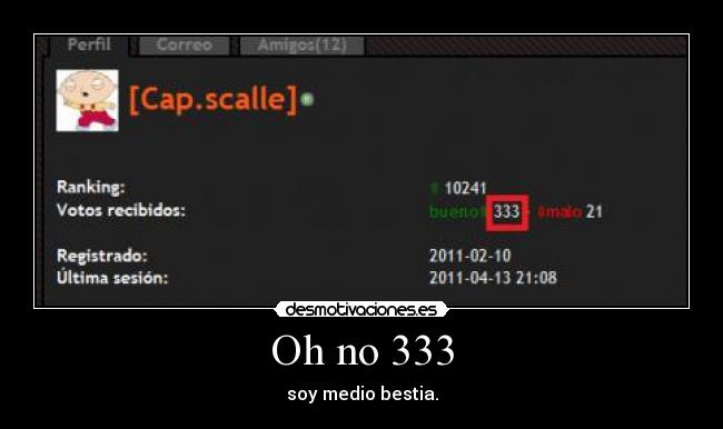 Oh no 333 - soy medio bestia.