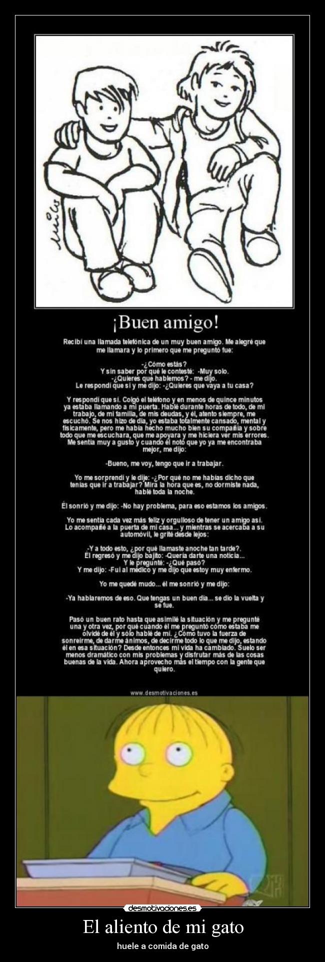 El aliento de mi gato - huele a comida de gato