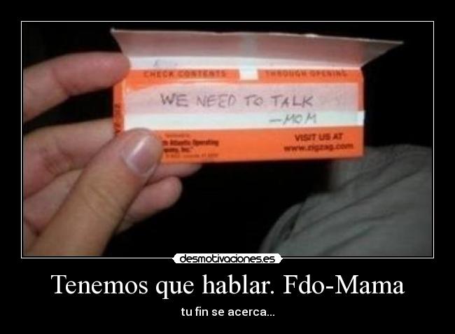 Tenemos que hablar. Fdo-Mama - 