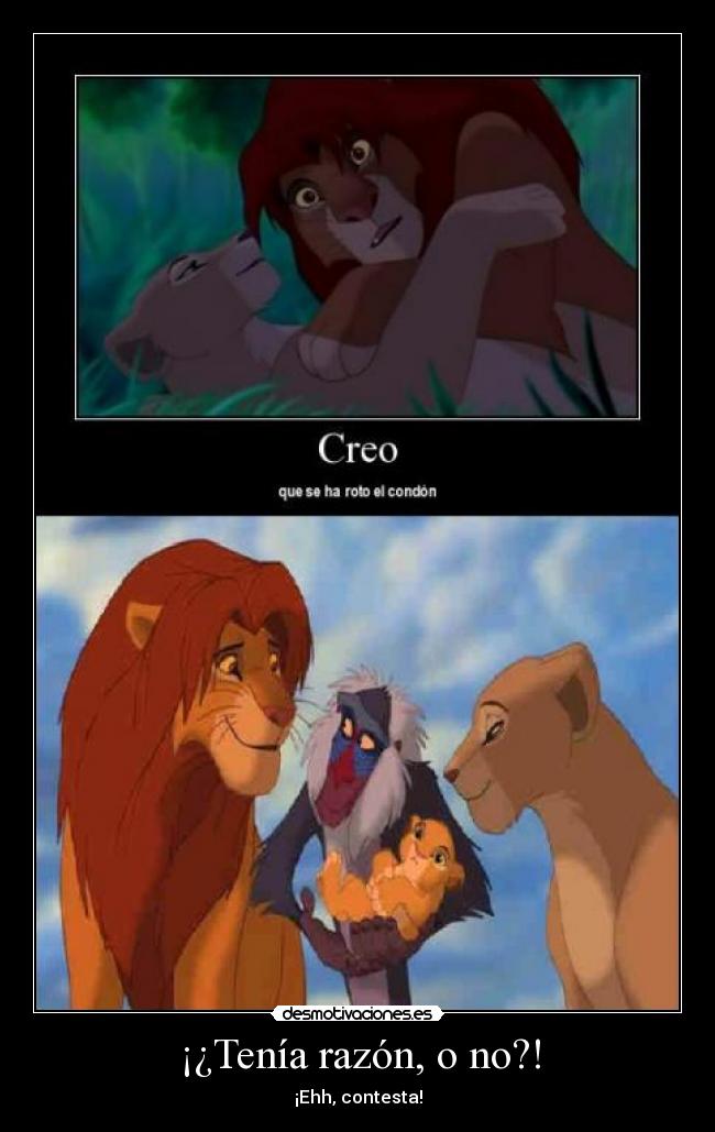 ¡¿Tenía razón, o no?! - 