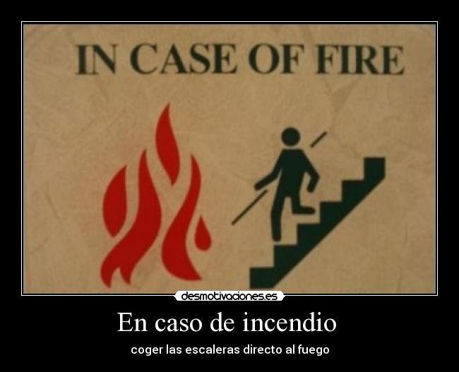 En caso de incendio -