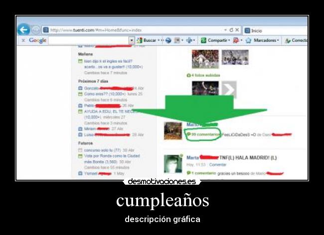 cumpleaños - descripción gráfica