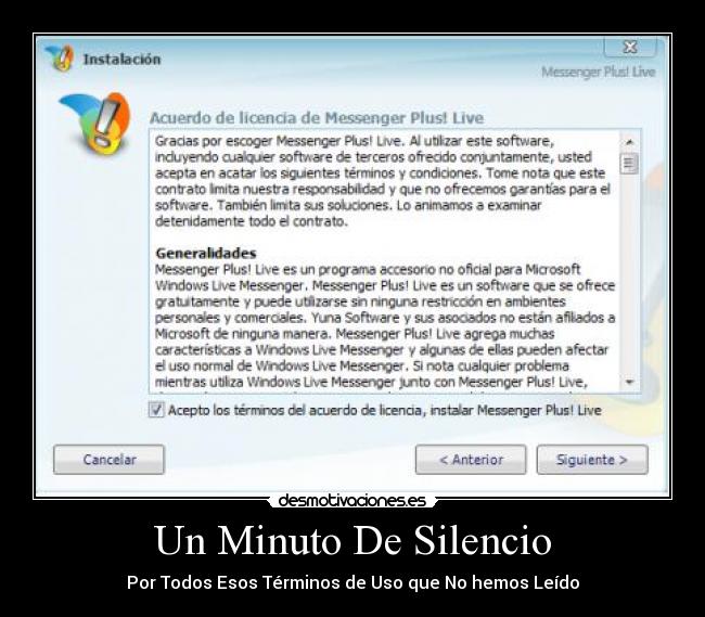 Un Minuto De Silencio - Por Todos Esos Términos de Uso que No hemos Leído