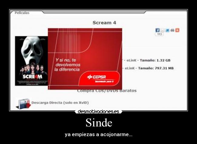 Sinde - ya empiezas a acojonarme...
