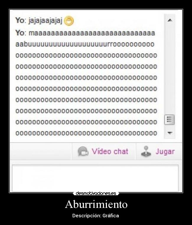 Aburrimiento - Descripción: Gráfica