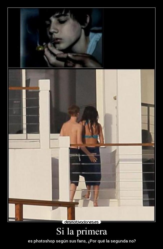 Si la primera - es photoshop según sus fans, ¿Por qué la segunda no?