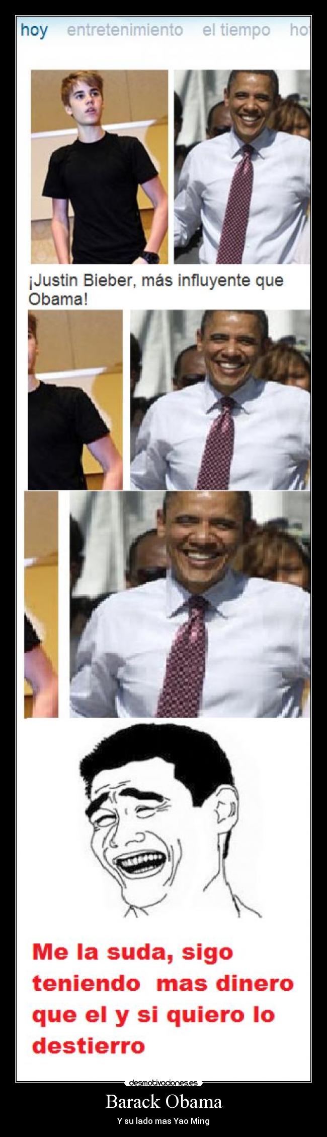 Barack Obama - Y su lado mas Yao Ming