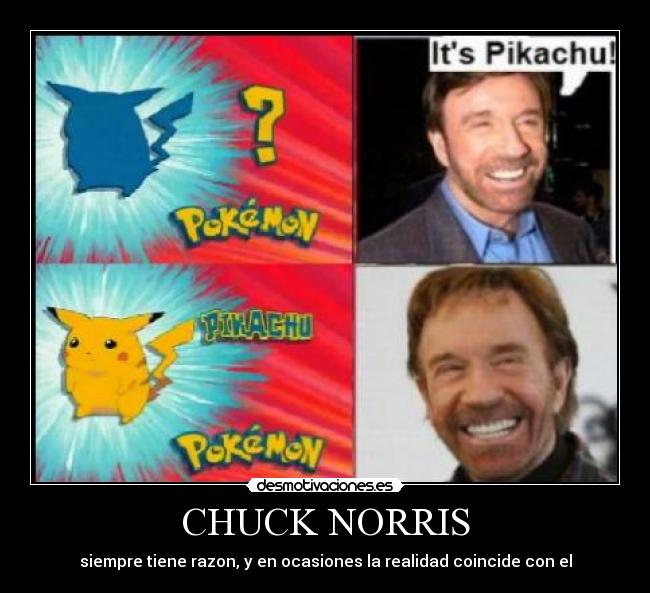CHUCK NORRIS - siempre tiene razon, y en ocasiones la realidad coincide con el