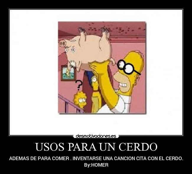 USOS PARA UN CERDO -