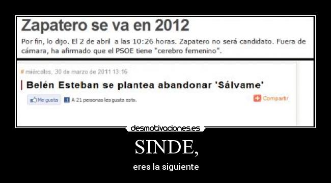 SINDE, -