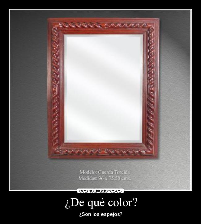 ¿De qué color? -