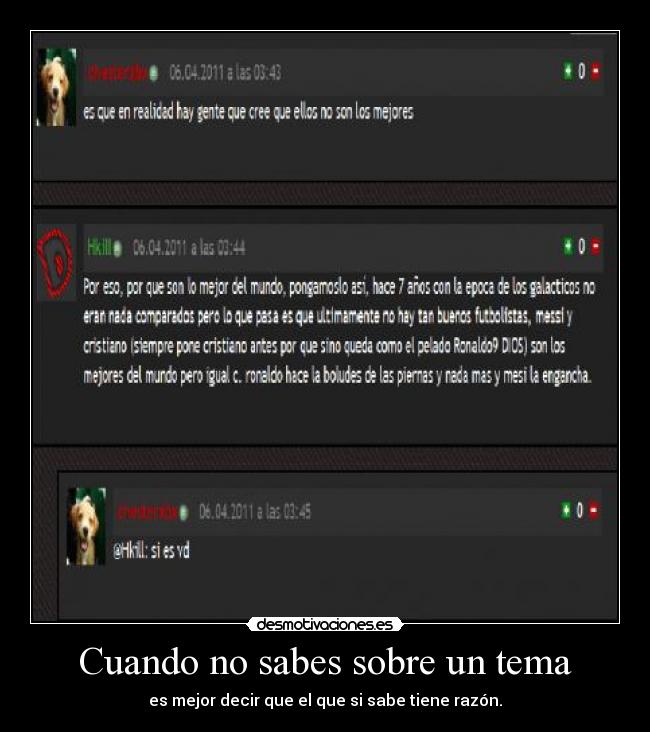 Cuando no sabes sobre un tema - 