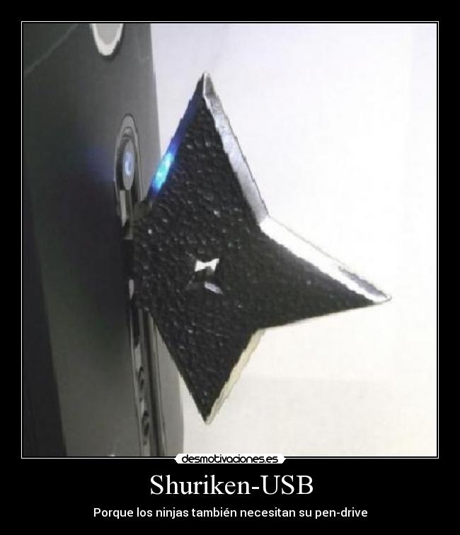 Shuriken-USB - Porque los ninjas también necesitan su pen-drive