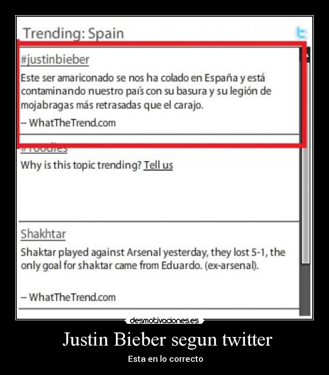  Justin Bieber segun twitter - 