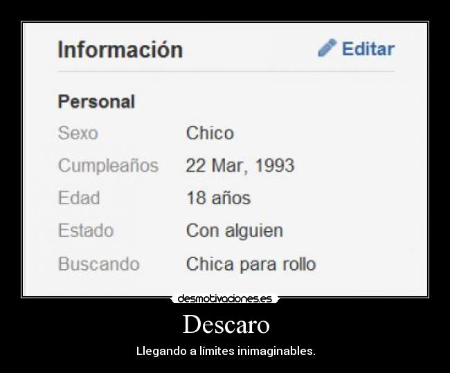 Descaro - Llegando a límites inimaginables.