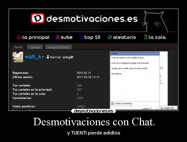 Desmotivaciones con Chat. -
