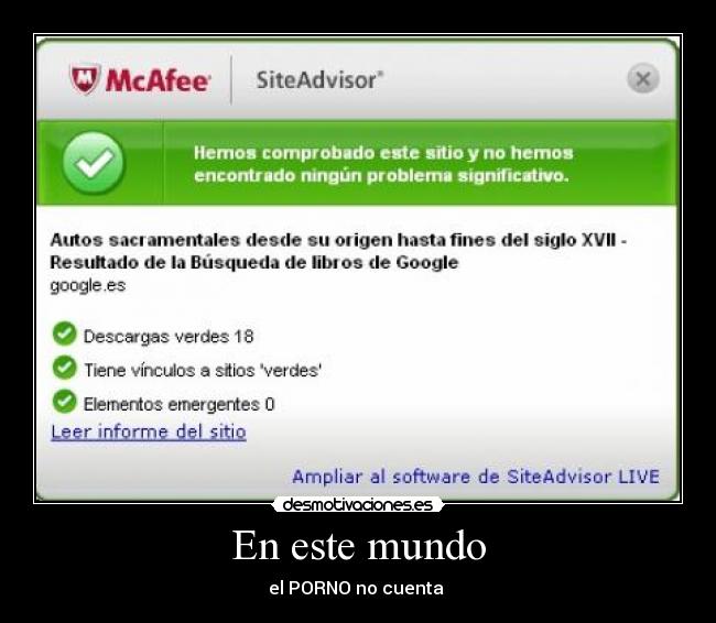 En este mundo - el PORNO no cuenta