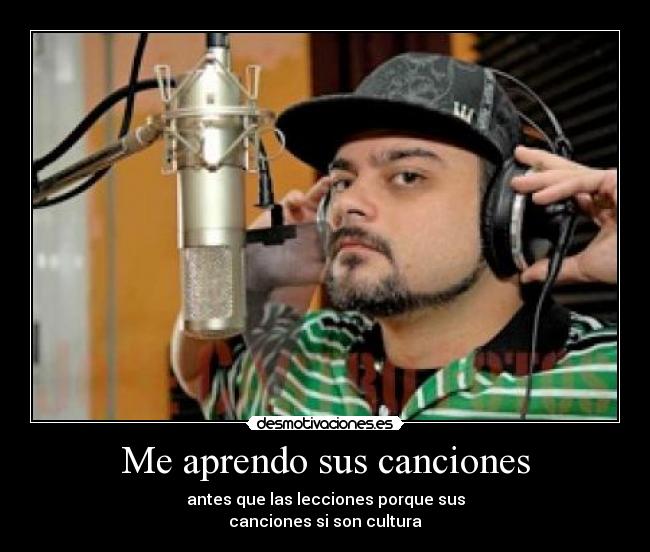Me aprendo sus canciones -