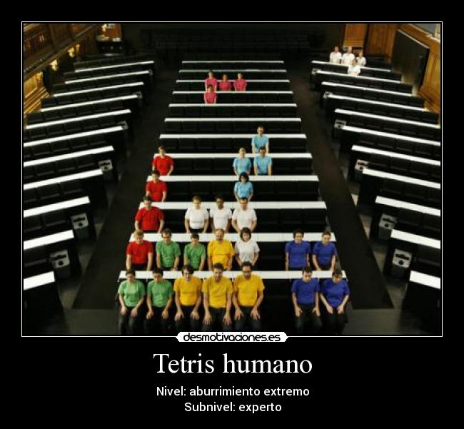 Tetris humano - Nivel: aburrimiento extremo
Subnivel: experto