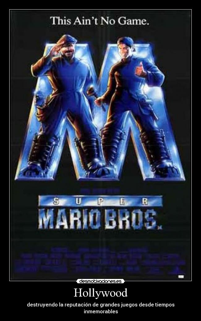 Hollywood - destruyendo la reputación de grandes juegos desde tiempos inmemorables
