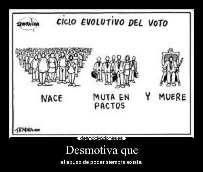 Desmotiva que - el abuso de poder siempre exista
