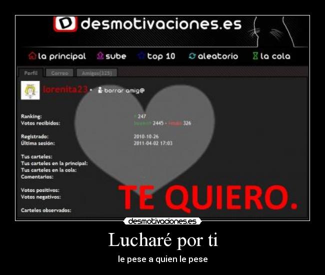Lucharé por ti - le pese a quien le pese