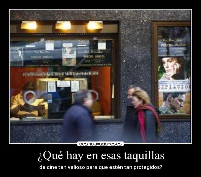¿Qué hay en esas taquillas - de cine tan valioso para que estén tan protegidos?