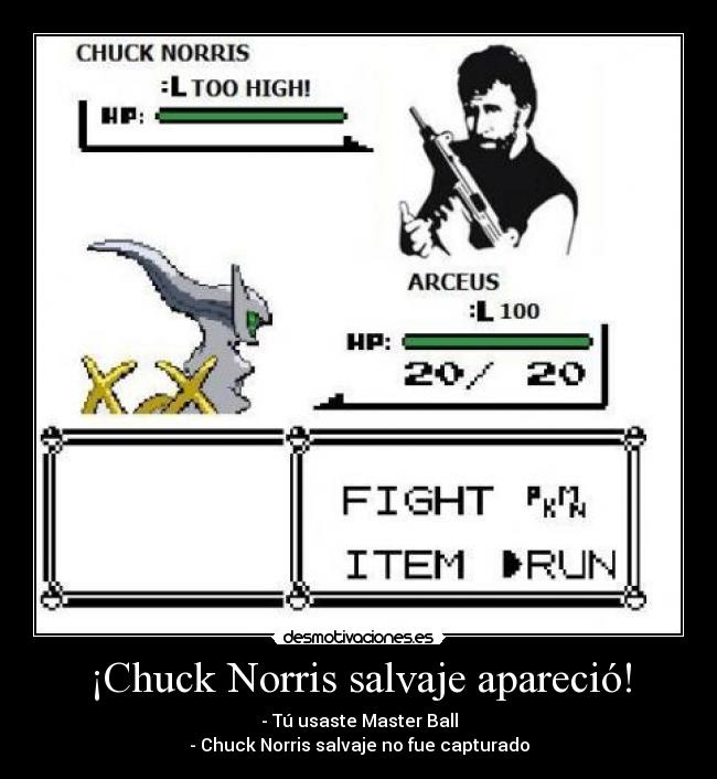 ¡Chuck Norris salvaje apareció! - 