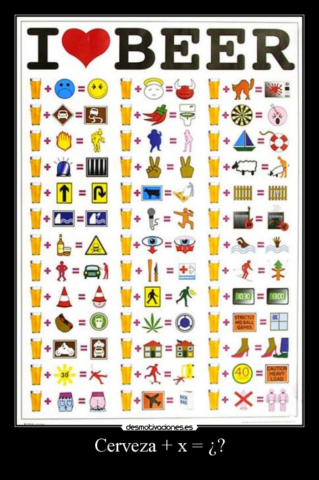 Cerveza + x = ¿? -