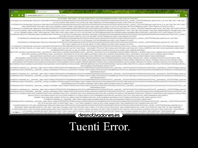 Tuenti Error. -