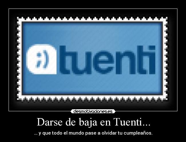 Darse de baja en Tuenti... - 