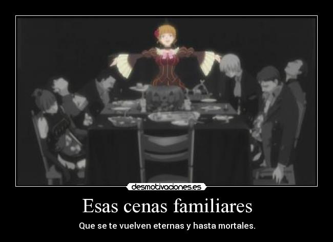 carteles cena familia comer desmotivaciones