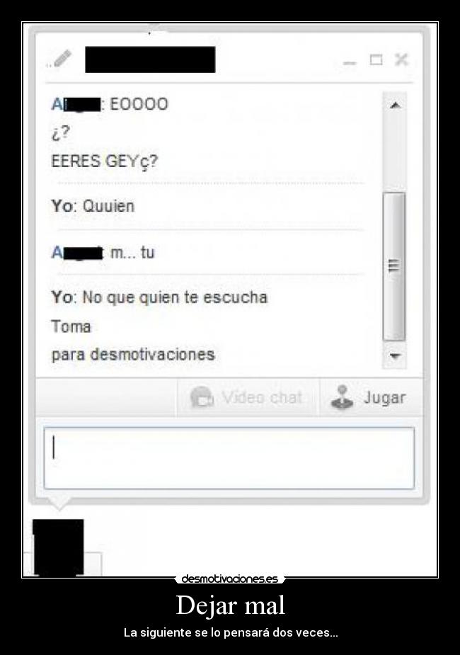 Dejar mal - 