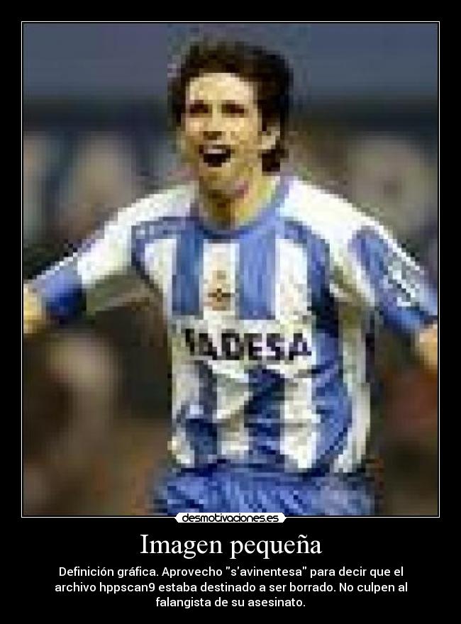 Imagen pequeña - Definición gráfica. Aprovecho savinentesa para decir que el
archivo hppscan9 estaba destinado a ser borrado. No culpen al
falangista de su asesinato.