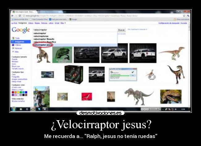 ¿Velocirraptor jesus? -