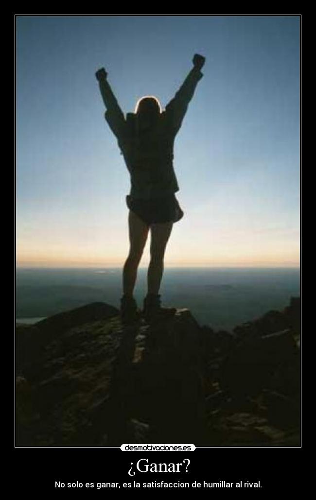 ¿Ganar? -