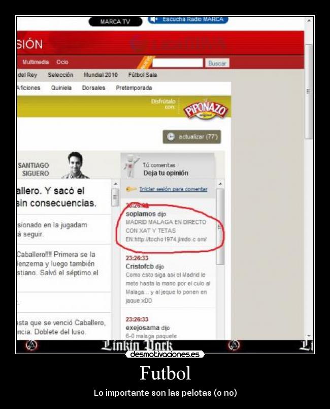 Futbol - Lo importante son las pelotas (o no)