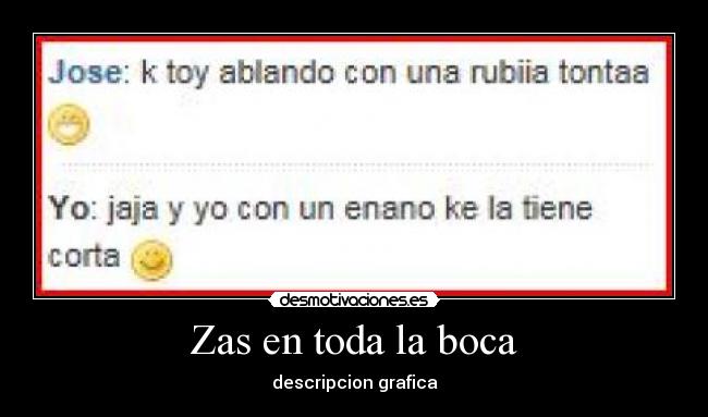 Zas en toda la boca - descripcion grafica