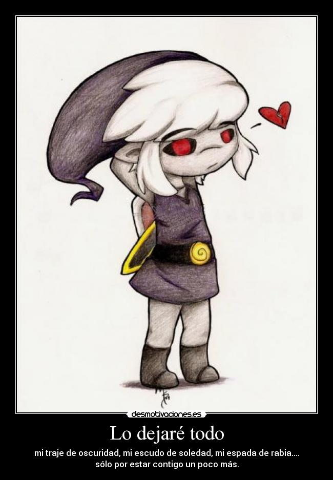 carteles shadow link escudo espada oscuridad rabia amor desmotivaciones